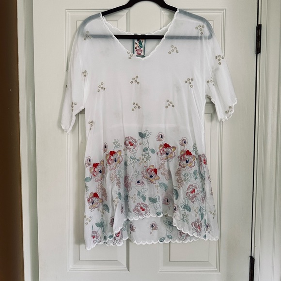 NWOT Johnny Was Gorgeous Embroidered Tunic Top - Picture 1 of 7